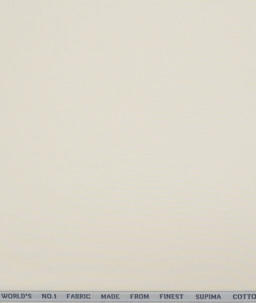 Luthai 1 Ply 70's Supima Cotton Solids Shirting Fabric (Cream)