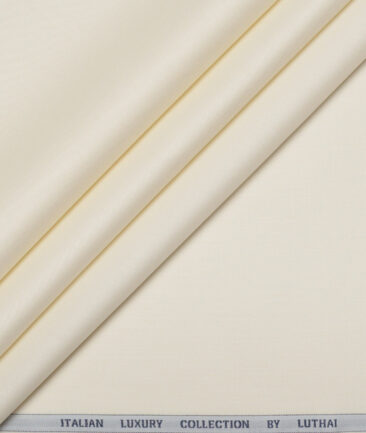Luthai 1 Ply 70's Supima Cotton Solids Shirting Fabric (Cream)