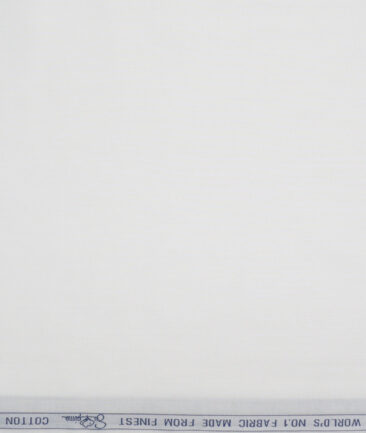 Luthai 1 Ply 70's Supima Cotton Solids Shirting Fabric (White)