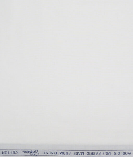 Luthai 1 Ply 70's Supima Cotton Solids Shirting Fabric (White)
