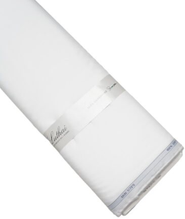 Luthai 1 Ply 70's Supima Cotton Solids Shirting Fabric (White)