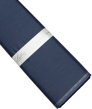 Luthai 1 Ply 70's Supima Cotton Striped Shirting Fabric (Dark Blue)