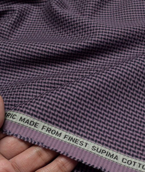 Luthai  Supima Cotton Structured Shirting Fabric (Purple)