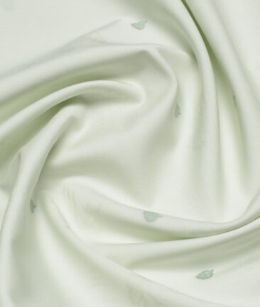 Luthai  Supima Cotton Self Design Shirting Fabric (Light Green)
