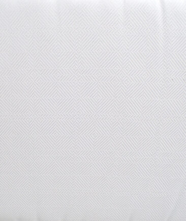 Vercelli Italy 2 Ply 120's Supima Cotton Self Design Shirting Fabric (White)