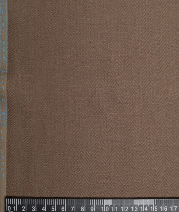 Linen Club 40 LEA Striped 100% Linen Suiting Fabric (Brown)