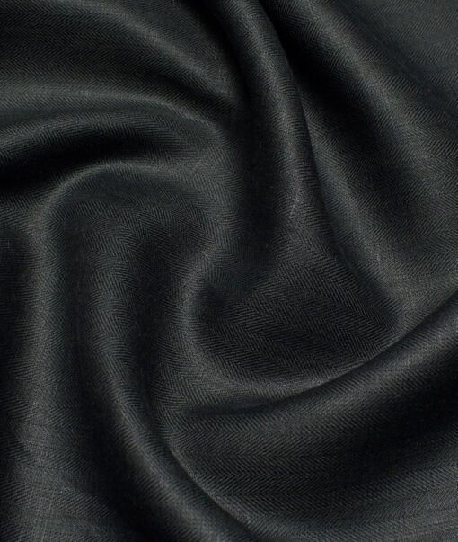 Linen Club 40 LEA Striped 100% Linen Suiting Fabric (Dark Green)