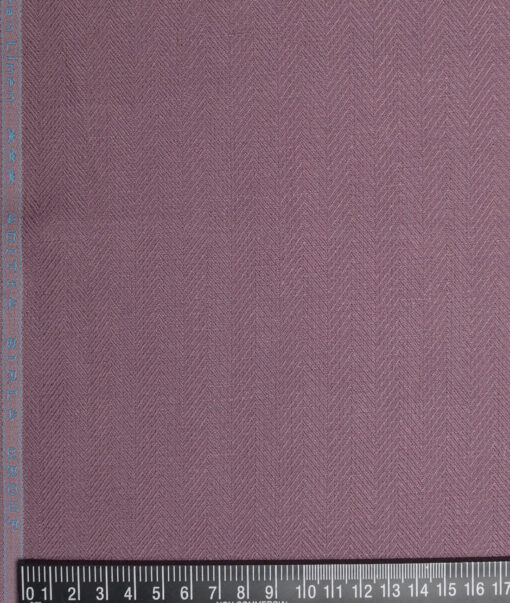 Linen Club 40 LEA Striped 100% Linen Suiting Fabric (Dark Mauve)