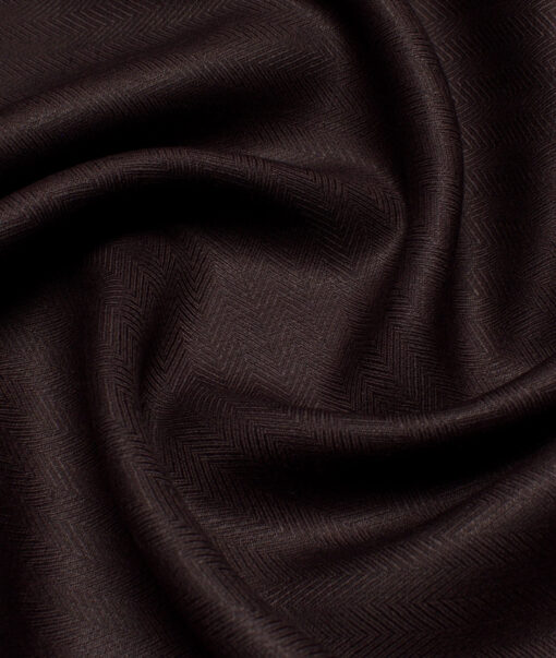 Linen Club 40 LEA Striped 100% Linen Suiting Fabric (Dark Wine)