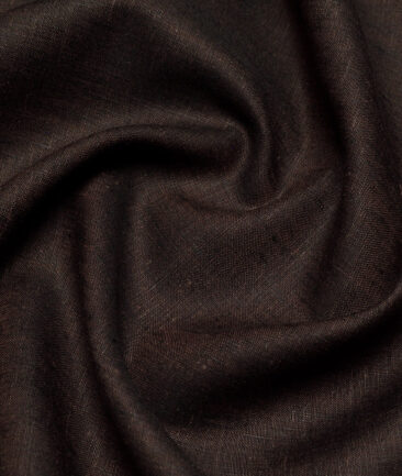 Linen Club 40 LEA Solids 100% Linen Suiting Fabric (Dark Brown)
