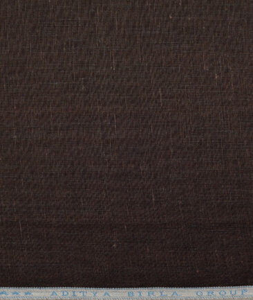 Linen Club 40 LEA Solids 100% Linen Suiting Fabric (Dark Brown)