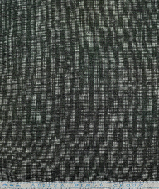 Linen Club 40 LEA Self Design 100% Linen Suiting Fabric (Black)