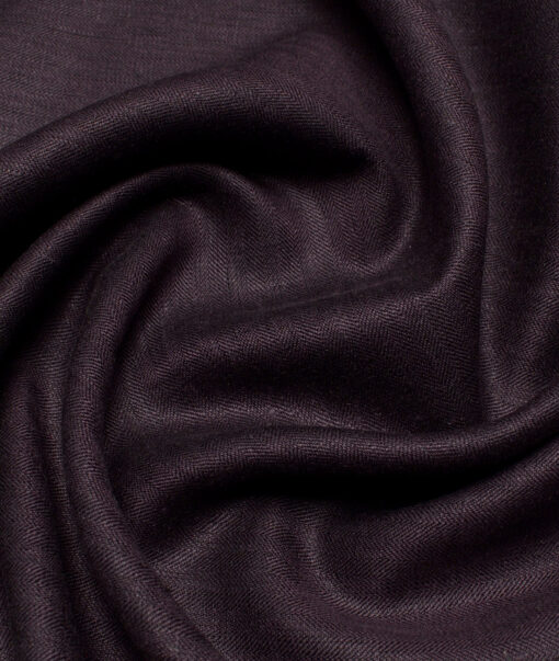 Linen Club 40 LEA Self Design 100% Linen Suiting Fabric (Wine)