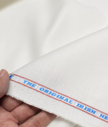 Burgoyne 40 LEA Solids 100% Linen Suiting Fabric (Off White)