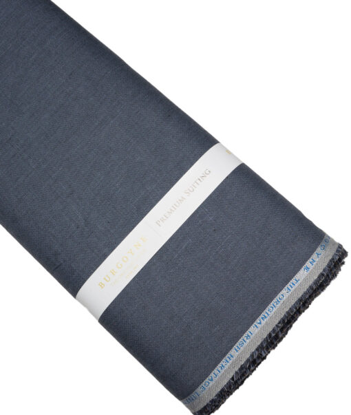 Burgoyne 40 LEA Solids 100% Linen Suiting Fabric (Slate Blue)