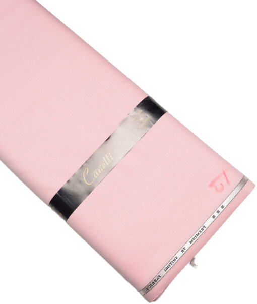 Canetti Italy  Solids Terry Rayon Unstitched Suiting Fabric (Pale Rose Pink)