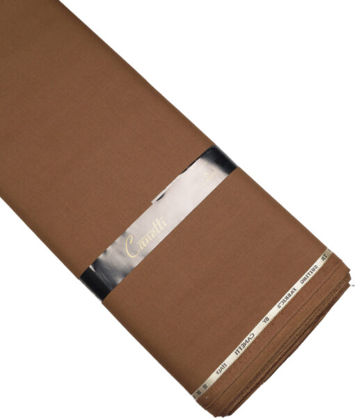 Canetti Italy  Solids Terry Rayon Unstitched Suiting Fabric (Umber Brown)