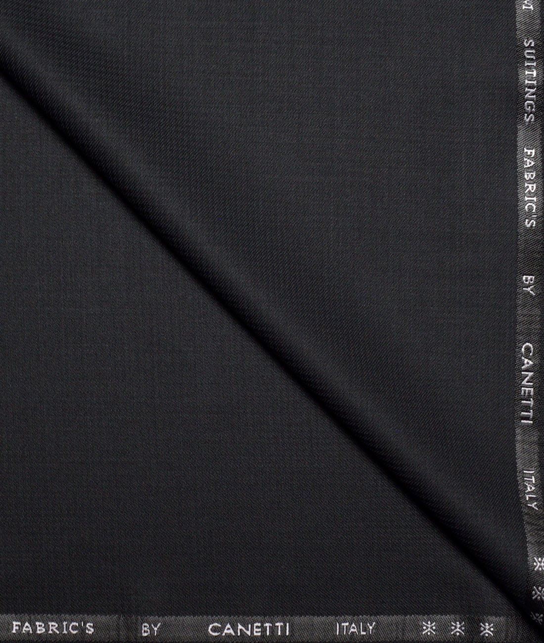Canetti Italy Structured Terry Rayon Unstitched Suiting Fabric (Black) Canetti Italy Structured Terry Rayon Unstitched Suiting Fabric (Black)