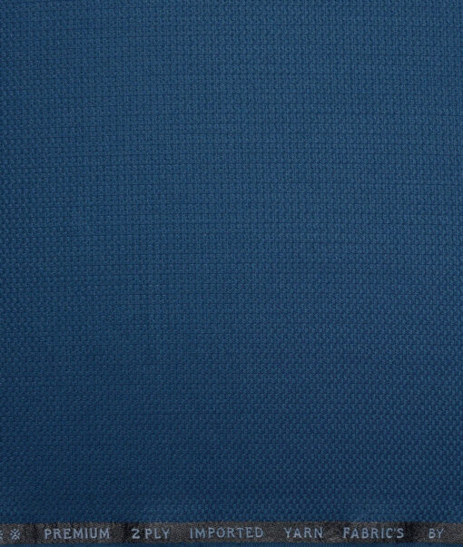 Canetti Italy  Structured Terry Rayon Unstitched Suiting Fabric (Cerulean Blue)