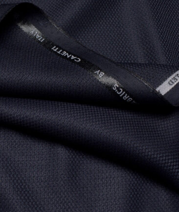 Canetti Italy  Structured Terry Rayon Unstitched Suiting Fabric (Dark Purplish Blue)