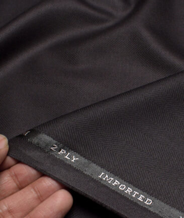 Canetti Italy  Striped Terry Rayon Unstitched Suiting Fabric (Dark Wine)