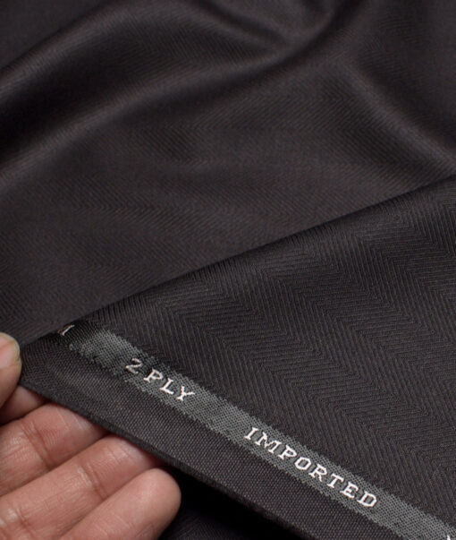 Canetti Italy  Striped Terry Rayon Unstitched Suiting Fabric (Dark Wine)
