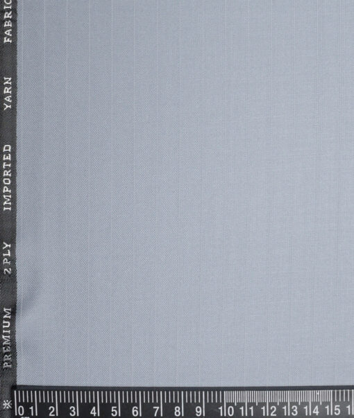 Canetti Italy  Striped Terry Rayon Unstitched Suiting Fabric (Light Blue)
