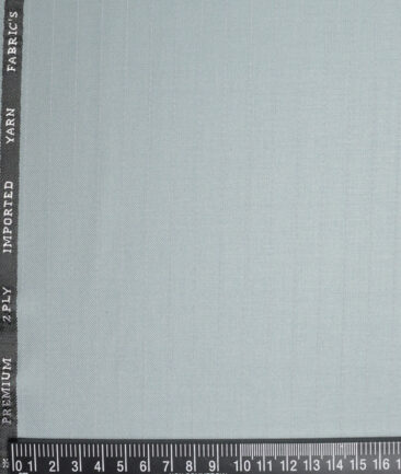 Canetti Italy  Striped Terry Rayon Unstitched Suiting Fabric (Light Mist Blue)