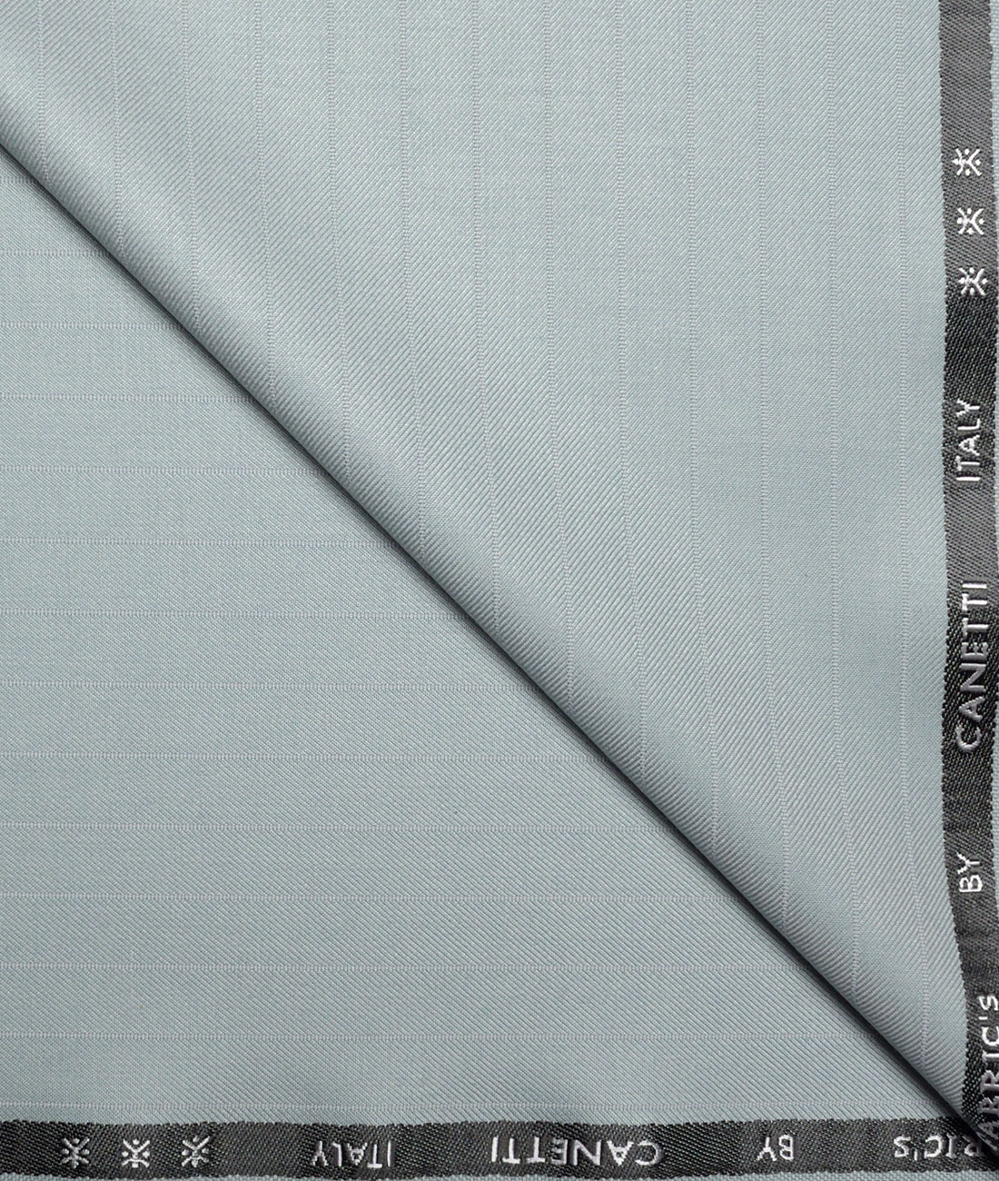 Canetti Italy Striped Terry Rayon Unstitched Suiting Fabric (Light Mist Blue) Canetti Italy Striped Terry Rayon Unstitched Suiting Fabric (Light Mist Blue)