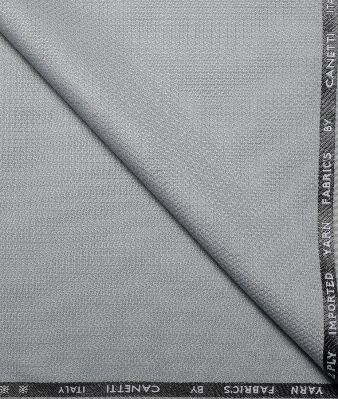 Canetti Italy Structured Terry Rayon Unstitched Suiting Fabric (Silver Grey) Canetti Italy Structured Terry Rayon Unstitched Suiting Fabric (Silver Grey)