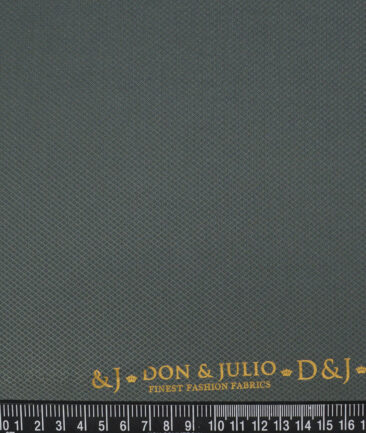 Don & Julio  Structured Terry Rayon Unstitched Suiting Fabric (Cadet Green)