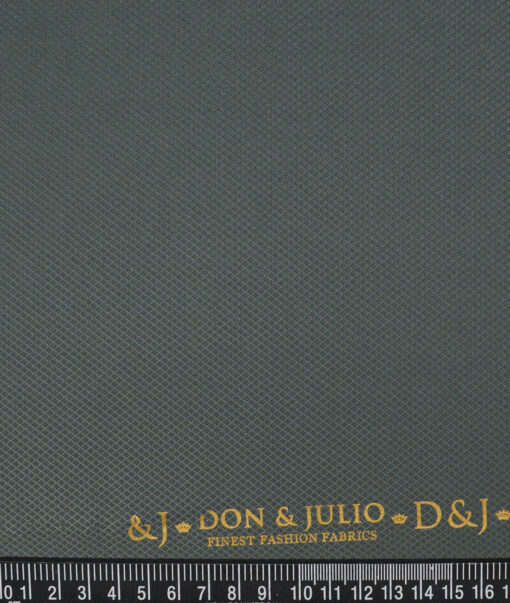 Don & Julio  Structured Terry Rayon Unstitched Suiting Fabric (Cadet Green)