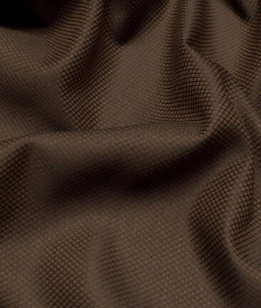 Don & Julio  Structured Terry Rayon Unstitched Suiting Fabric (Coffee Brown)