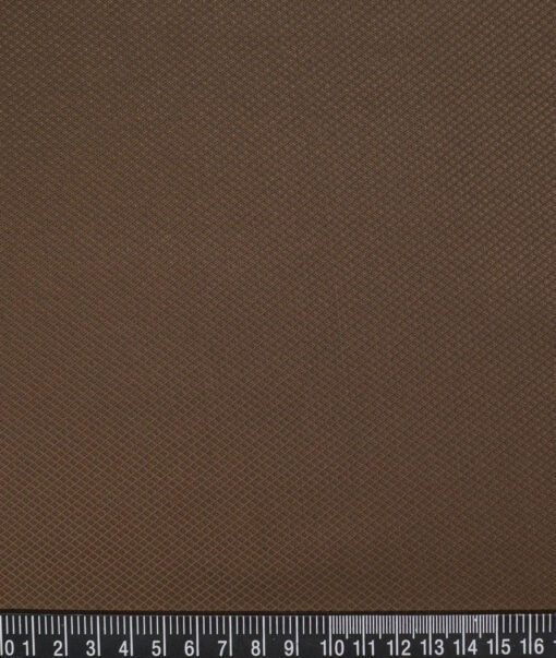 Don & Julio  Structured Terry Rayon Unstitched Suiting Fabric (Coffee Brown)