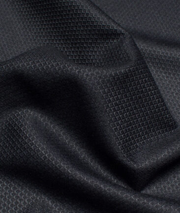 Don & Julio  Structured Terry Rayon Unstitched Suiting Fabric (Charcoal Grey)