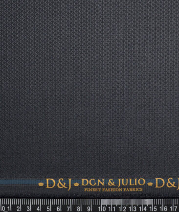 Don & Julio  Structured Terry Rayon Unstitched Suiting Fabric (Charcoal Grey)