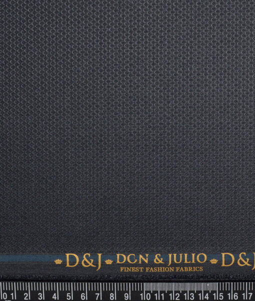 Don & Julio  Structured Terry Rayon Unstitched Suiting Fabric (Charcoal Grey)