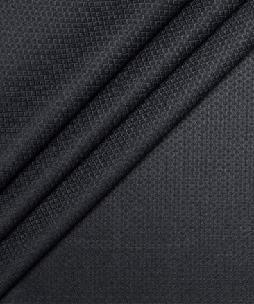 Don & Julio  Structured Terry Rayon Unstitched Suiting Fabric (Charcoal Grey)