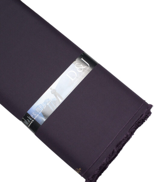 Don & Julio  Structured Terry Rayon Unstitched Suiting Fabric (Dark Purple)