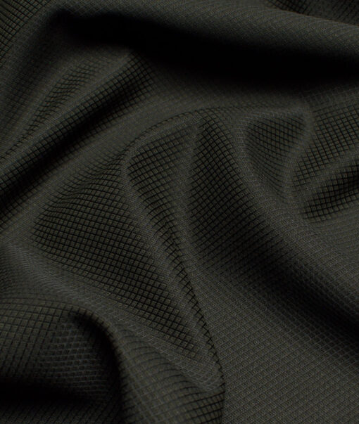 Don & Julio  Structured Terry Rayon Unstitched Suiting Fabric (Lunar Green)