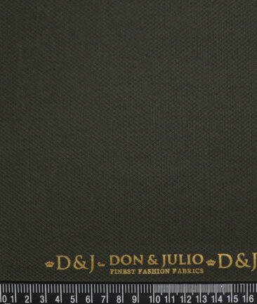 Don & Julio  Structured Terry Rayon Unstitched Suiting Fabric (Lunar Green)