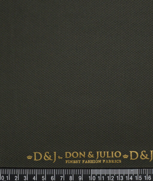 Don & Julio  Structured Terry Rayon Unstitched Suiting Fabric (Lunar Green)