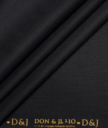 Don & Julio  Self Design Terry Rayon Unstitched Suiting Fabric (Greyish Black)