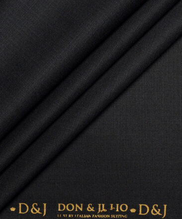 Don & Julio  Self Design Terry Rayon Unstitched Suiting Fabric (Greyish Black)