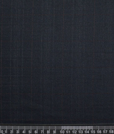 Don & Julio  Checks Terry Rayon Unstitched Suiting Fabric (Dark Greenish Grey)