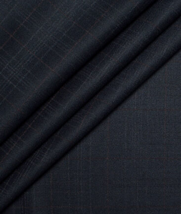 Don & Julio  Checks Terry Rayon Unstitched Suiting Fabric (Dark Greenish Grey)