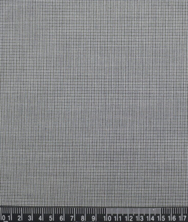 Don & Julio  Self Design Terry Rayon Unstitched Stretchable Suiting Fabric (White & Grey)