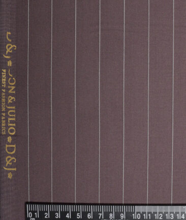 Don & Julio  Striped Terry Rayon Unstitched Suiting Fabric (Dusky Purple)