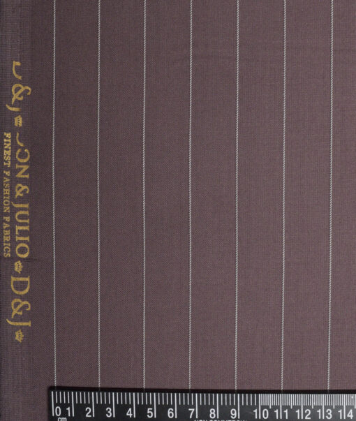 Don & Julio  Striped Terry Rayon Unstitched Suiting Fabric (Dusky Purple)