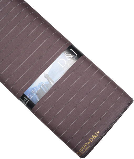 Don & Julio  Striped Terry Rayon Unstitched Suiting Fabric (Dusky Purple)